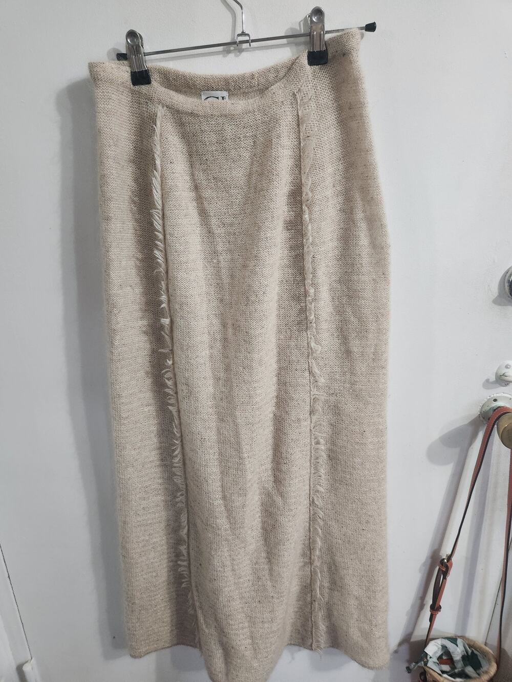 Roberto Cavalli Jeans vintage long mohair wool silk skirt 10 Italy 44